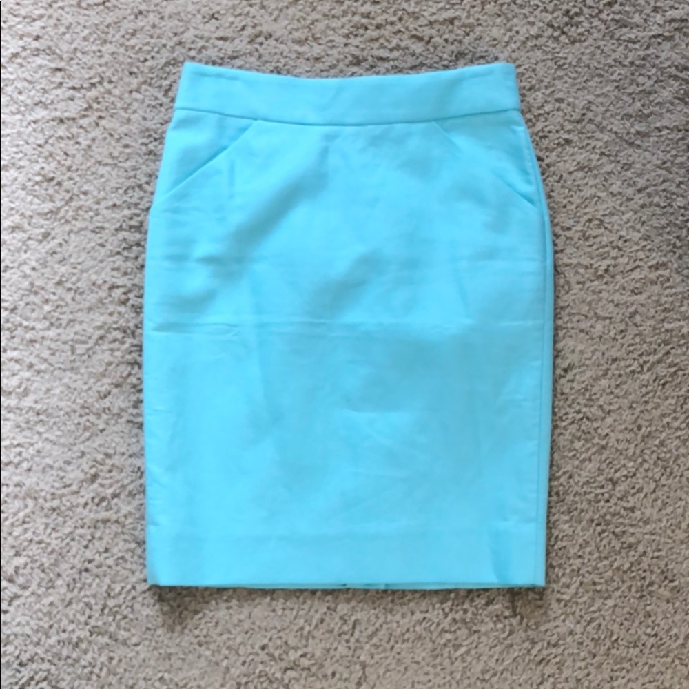 J Crew Factory Double Serge Cotton Pencil Skirt